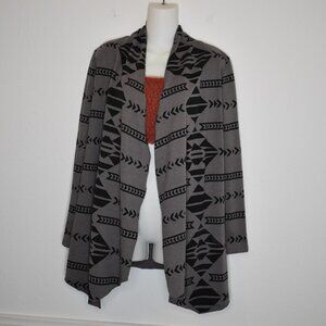 ONeill Cardigan Sz S Aztec Open Front Cover Up Boho Neutral Beach Southwestern